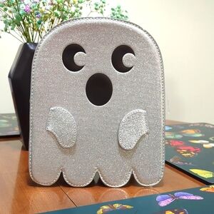 MAD Engine Silver Glitter Ghost Crossbody